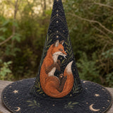 H.PAI Enchanted Fox Handcrafted Quilted Witch Hat