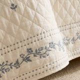 Vintage Floral Jacquard Quilted Throw Puff Quilted Cotton Blanket