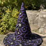 H.PAI Dark Magic Snake Handcrafted Quilted Witch Hat