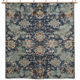 Vintage Blue Persian Floral Quilted 3-Piece Bedding Set