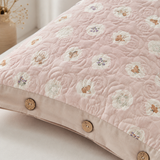 Floral 100% Cotton Quilted Pillow Sham Set of 2