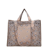 Vintage Bandana Paisley Quilted Tote Bag