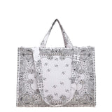 Vintage Bandana Paisley Quilted Tote Bag