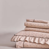 Petite Bow Ruffle Quilted 3-Piece Bedding Set