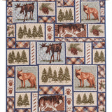 Moose & Fox Woodland Plaid Quilted 3-Piece Bedding Set