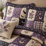 H.PAI Mystic Lavender Garden Quilted 3-Piece Bedding Set