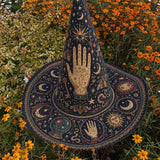 H.PAI Mystic Moon Handcrafted Quilted Witch Hat