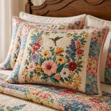 H.PAI Blossom Fields 3-Piece Quilted Bedding Set