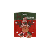 3D Plush Figure Christmas Dining Chair Covers, Merry Christmas Letter Chair Back Slipcovers for Xmas Table Decor