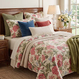 Rose Garden Cottage 100% Cotton Quilted Bedding Set