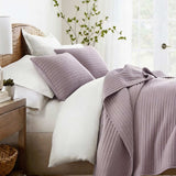 3-Piece Stripe Stitch Quilted Coverlet Set