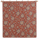 Rust Red Vintage Floral Quilted 3-Piece Bedding Set