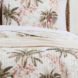 Serenity Palms Quilted 3-Piece Bedding Set