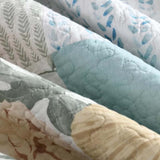 Botanical Garden Patchwork Quilted 3-Piece Bedding Set