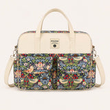 Vintage Bird & Strawberry – Multifunctional Tote Bag with Spacious Storage for Travel & Everyday Use