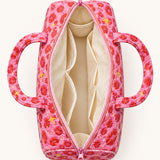 Pink Western Cowgirl Boot Quilted Duffle Bag