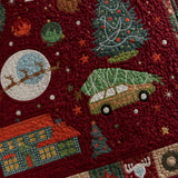 Christmas Woodland Village Quilted 3-Piece Bedding Set