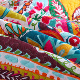 Vibrant Paisley Garden Quilted 3-Piece Bedding Set