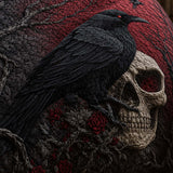 Crimson Raven 3‑Piece Quilted Bedding Set
