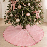 Scalloped Velvet Christmas Tree Skirt