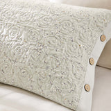 Floral 100% Cotton Quilted Pillow Sham Set of 2