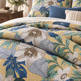 Tropical Botanical Garden 100% Cotton Quilted Bedding Set
