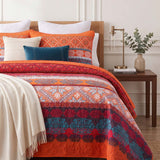 Sunset Folk Floral Quilted 3-Piece Bedding Set