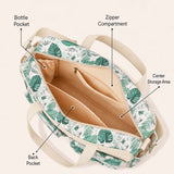 Fresh Tropical Leaves – Multifunctional Tote Bag with Spacious Storage for Travel & Everyday Use