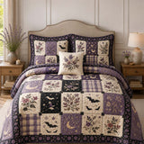 H.PAI Mystic Lavender Garden Quilted 3-Piece Bedding Set