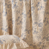 Blue Botanical Garden Quilted 3-Piece Bedding Set