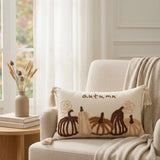 Autumn Pumpkin Punch Needle Lumbar Pillow Cover