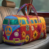 Hippie Van Quilted Duffle Bag