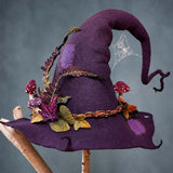 Gothic Mushroom Forest Handcrafted Witch Hat