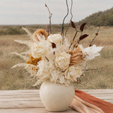 Ivory White Hydrangea Botanical Dried Flower Bouquet