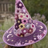 H.PAI Hexagon Patchwork Celestial Handcrafted Quilted Witch Hat