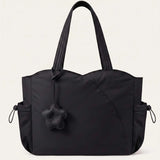 Quilted Color-Block Tote Shoulder Bag