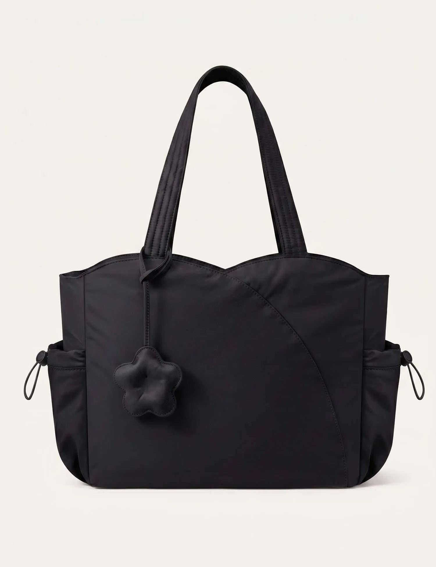 Quilted Color-Block Tote Shoulder Bag