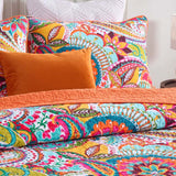 Vibrant Paisley Garden Quilted 3-Piece Bedding Set