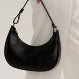 Hpai Crescent Bag In Leather - Black