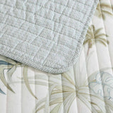 Serenity Palms Quilted 3-Piece Bedding Set
