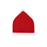 Santa Hat Style Christmas Chair Back Covers, Santa & Snowman Printed Xmas Dining Chair Slipcovers