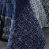 Indigo Heritage Patchwork Quilted 3-Piece Bedding Set