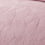Leaf Texture Quilted 3-Piece Bedding Set