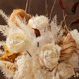 Ivory White Hydrangea Botanical Dried Flower Bouquet
