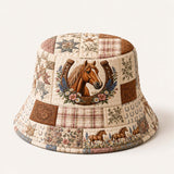 Western Horse Quilted Bucket Hat