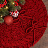 Cable Knit Christmas Tree Skirt