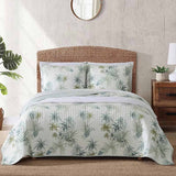 Serenity Palms Quilted 3-Piece Bedding Set