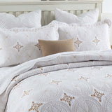 Medallion Elegance Quilted 3-Piece Bedding Set