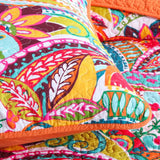 Vibrant Paisley Garden Quilted 3-Piece Bedding Set