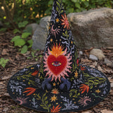 H.PAI Sacred Heart Handcrafted Quilted Witch Hat
